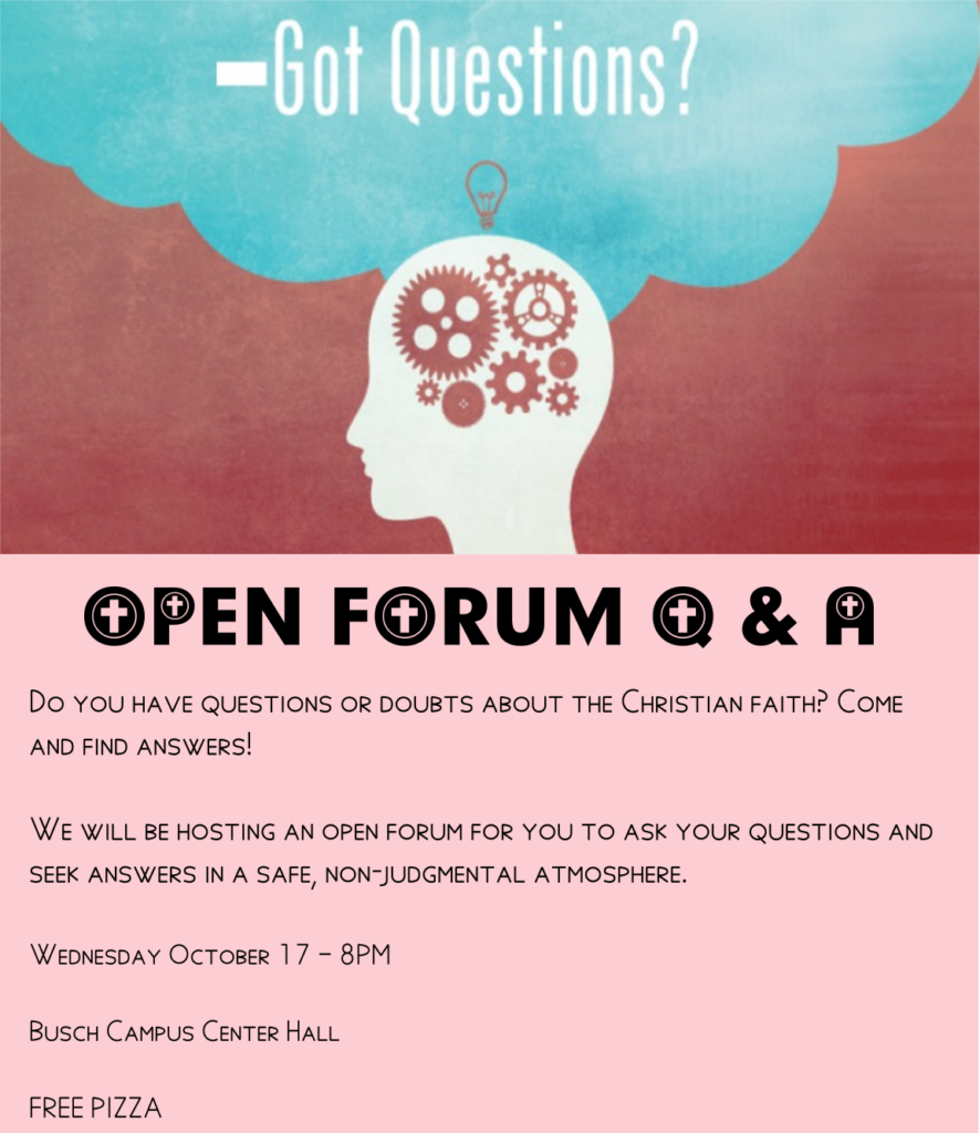 Open Forum Q&A Rutgers Christian Club